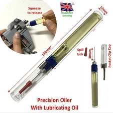 Precision Needle Oil Pen Oiler For Watches Hobby Lubrication Pocket Clip