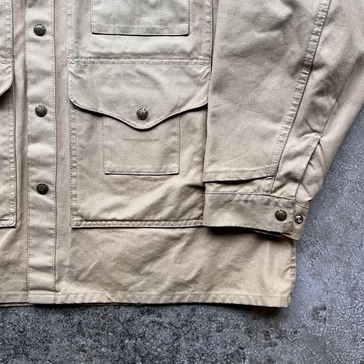 Vintage Filson Double Tin Cloth Mackinaw Jacket Coat Mens Size 50