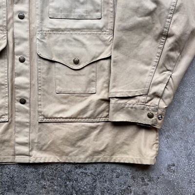 Vintage Filson Double Tin Cloth Mackinaw Jacket Coat Mens Size 50