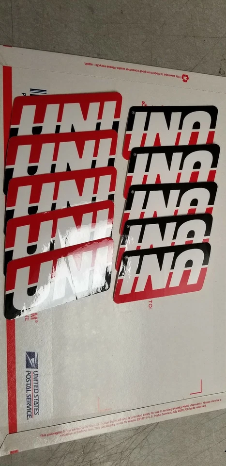 Paquete de 5 calcomanías adhesivas de filtro de aire UNI Foto 2 de 2