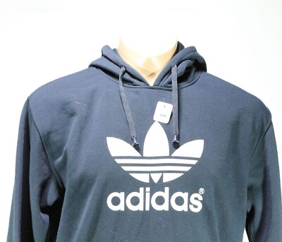 Adidas Herren Hoodie Sweatshirt M Schwarz Motiv Kapuze Langarm