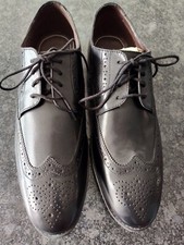 Brand New Clarks Chart Limit Black Mens Leather Brogue Shoes Size UK 11G