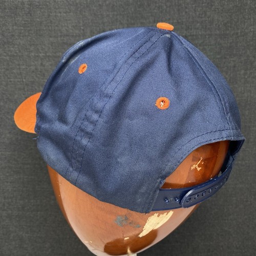 Vintage Chicago Bears TJJILI Spellout Snapback Hat Cap Team NFL Orange/Navy - Picture 7 of 23