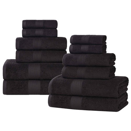 Eco-Friendly Cotton Highly Absorbent Quick Drying 12-Piece Assorted Towel Set - Picture 17 of 121