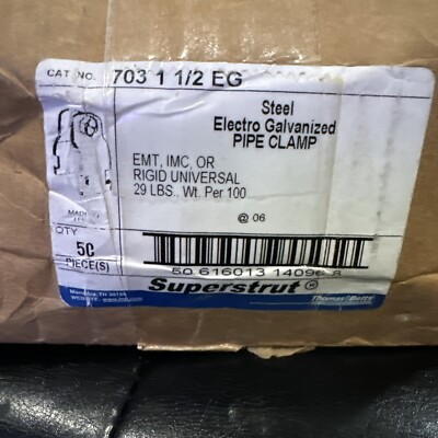 Box Of (50) T&B 1-1/2  Superstrut Universal Clamp EMT / IMC / Rigid
