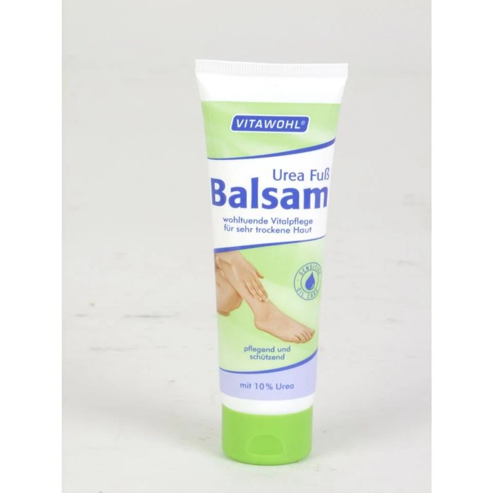 6x Vitawohl Urée Baume de Pieds 75ml Crème Soin Lotion Protection Sec Cornée - Photo 1/1