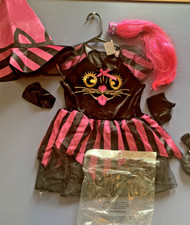 Girls Halloween Cat Costume Size 4T 5T Black, Gold Pink Costumes USA