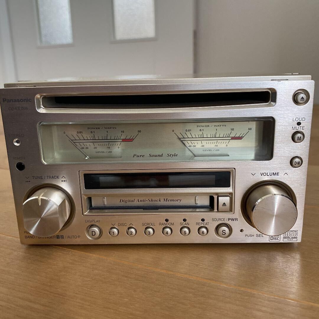 Panasonic CQ-VX5500D CD MD Mini Disc Player Audio Silver Panasonic CQ-VX5500D CD MD Mini Disc Player Audio Silver