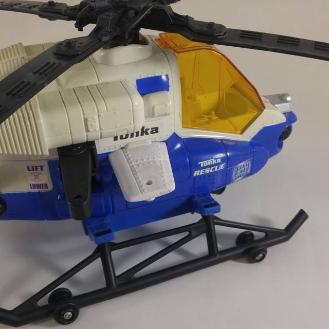 Tonka Rescue Helicopter Rotating Blades Sound Effects Light Power Winch