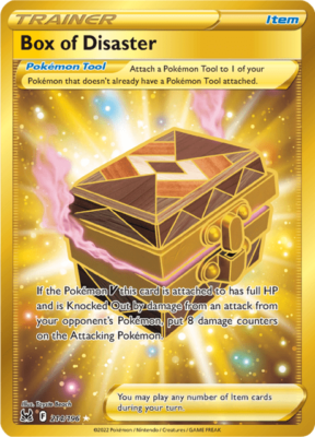 Pokémon TCG Box of Disaster 214/196 Gold Secret Rare Lost Origin