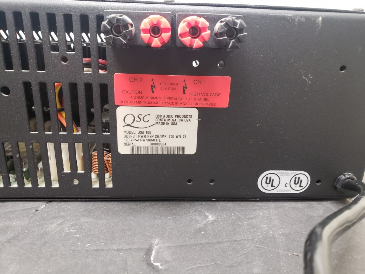 QSC USA 400 2-Channel Power Professional Amplifier | eBay
