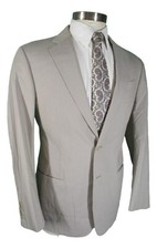 Armani Collezioni Mens Beige 2 Btn Cotton Poly Sport Coat 40R Recent