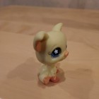 Hasbro Littlest Pet Shop #475 Pig Yellow Orange Blue Flower Eyes Farm LPS 2006 — photo 4