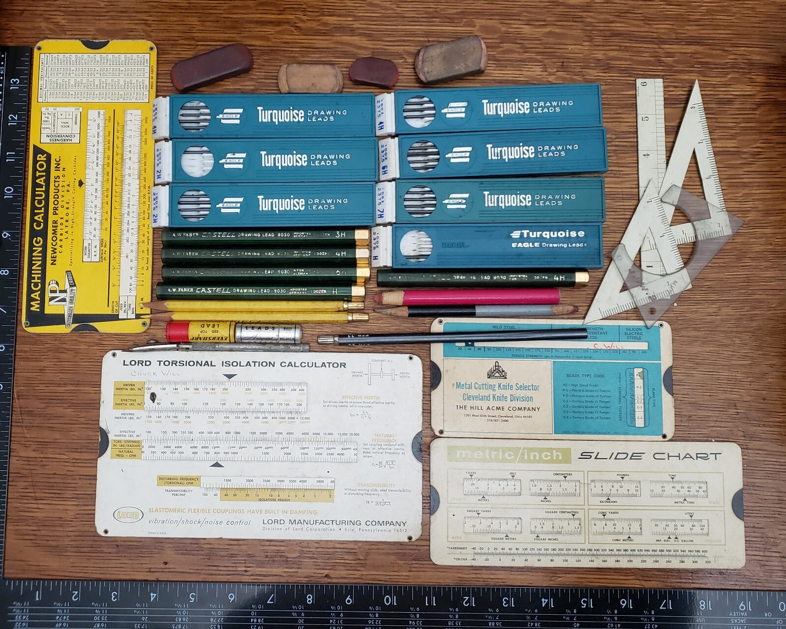 Vintage Drafting Drawing Tool Lot Eagle Turquoise Faben Castell Drawing Leads