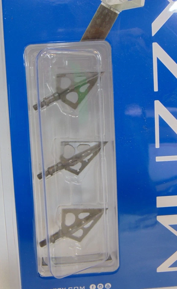 Muzzy One Broadheads 3 blade 100 Grain 100gr 3 Pack Deer Bear Elk Fixed 1-1/8" - Image 2 of 4