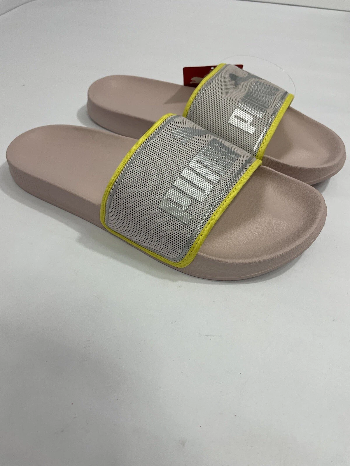 Nuovi sandali Puma Slide donna rosa designer autentici taglia 10 5