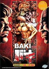 Baki Anime DVD (Season 1+2)(Vol.1-39 end) with English Audio