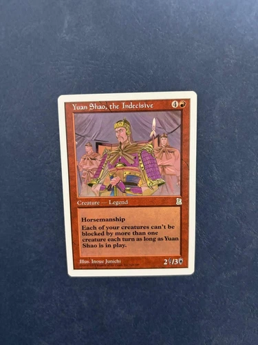 MTG PORTAL THREE KINGDOMS YUAN SHAO THE INDECISIVE NM ENGLISH P3K RARE CREATURE