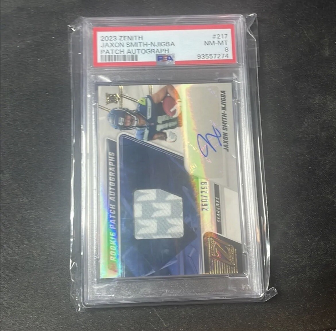2023 ZENITH JAXON SMITH NJIGBA AUTO AUTOGRAPH /299 RPA 3 COLOR PATCH ROOKIE RC