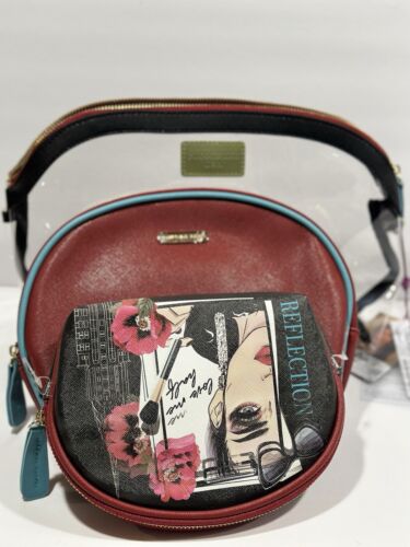 NICOLE LEE USA 3-PIECE PATTERNED Love Me Half Crossbody Pouch Bag - Picture 11 of 17