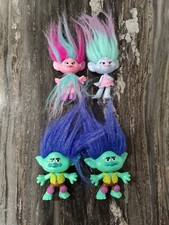 Dreamworks Trolls Movie Mixed Lot of 4 Figures Toys Toppers Hasbro 2015