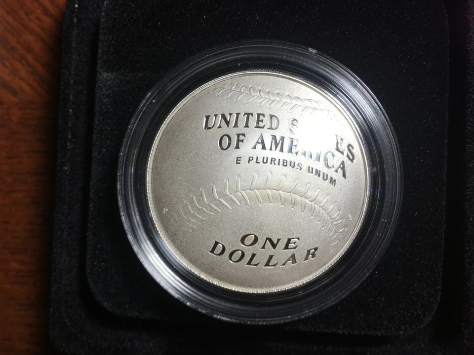  2014-P $1 Proof National Baseball "HALL of FAME SILVER DOLLAR, ALL GEM US MINT! - Image 3 of 4