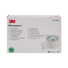 3M Micropore Medical Tape 1530-1 Skin Friendly Paper 1" X 10 Yds 12ct