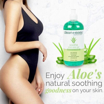 Clean+Easy Soothe Aloe Vera Gel Post Waxing Treatment 16 oz | eBay