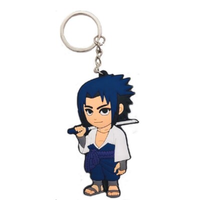 Naruto Porte-clés PVC Caoutchouc Double Face Naruto Figurine 8 cm