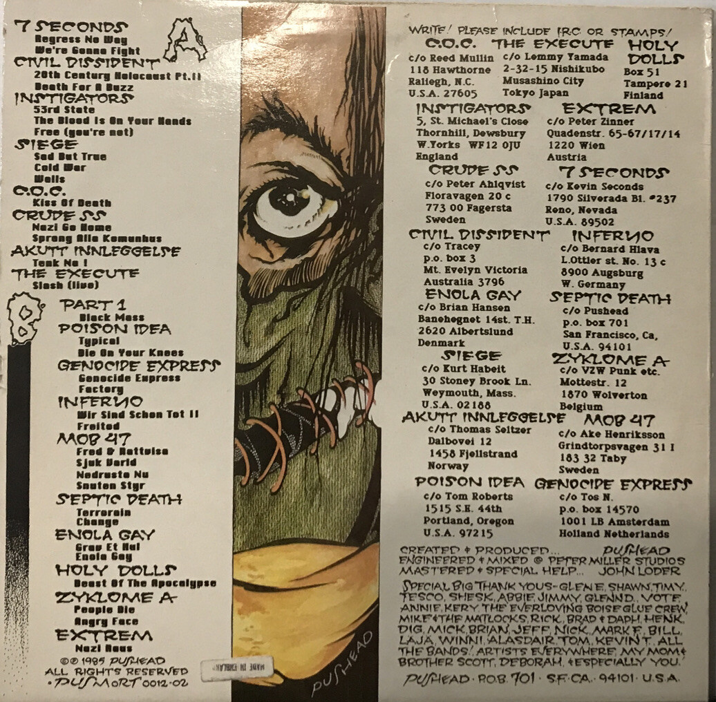 Cleanse The Bacteria LP 1985 Pusmort – PUSMORT 0012-02 VG+/
