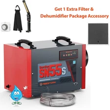 Abestorm Crawl Space Dehumidifier 120Pint Commercial Dehumidifiers w/ Drain Hose