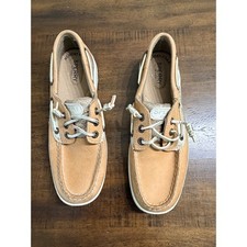 Sperry Top-Sider Womens Angelfish Boat Shoes Tan Gold Glitter STS80513 6M