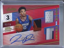 2018 Panini Absolute Memorabilia Level 3 5/10 Jerome Robinson #T3-JRB Auto fm0