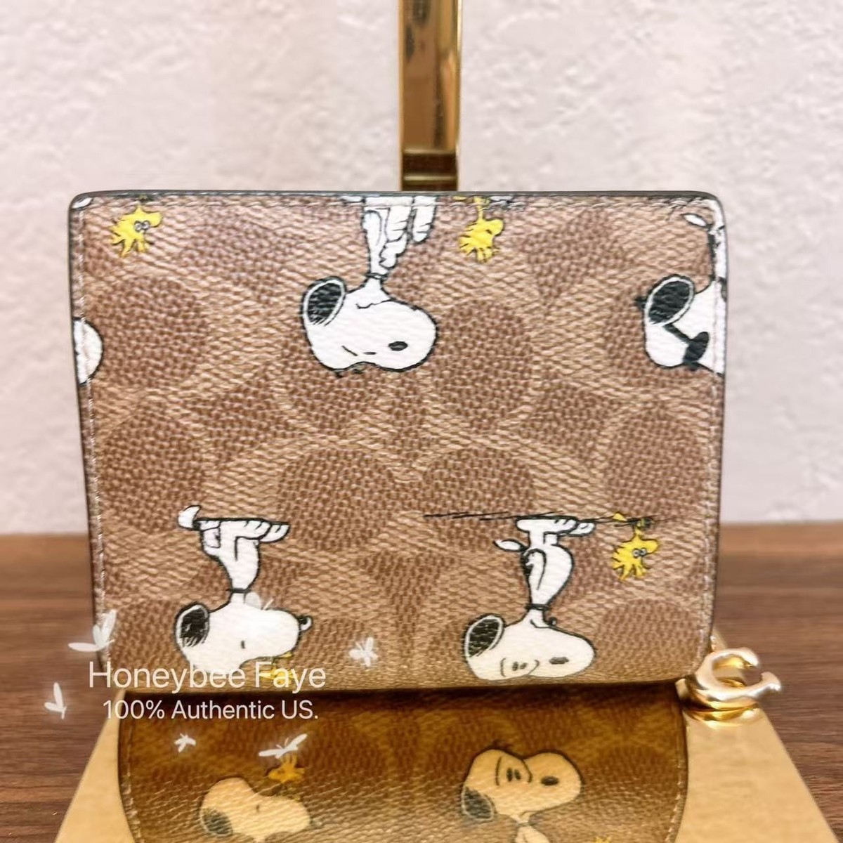 NWT Coach X Peanuts Snap Wallet In Signature Canvas With NWT Coach X Peanuts Snap Wallet In Signature Canvas With