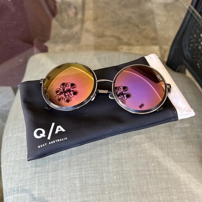 QUAY AUSTRALIA CHELSEA GIRL Sunglasses SILVER MIRRORED New