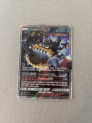 2018 Pokémon Guzzlord GX Ultra Rare Full Art 63a/111