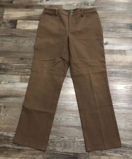 Lauren Ralph Lauren Womens Size 8 Brown Flat Front Straight Fit Pants