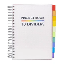 Pukka Pad B5 Project Book with 10 Repositionable Dividers for Organization – 400