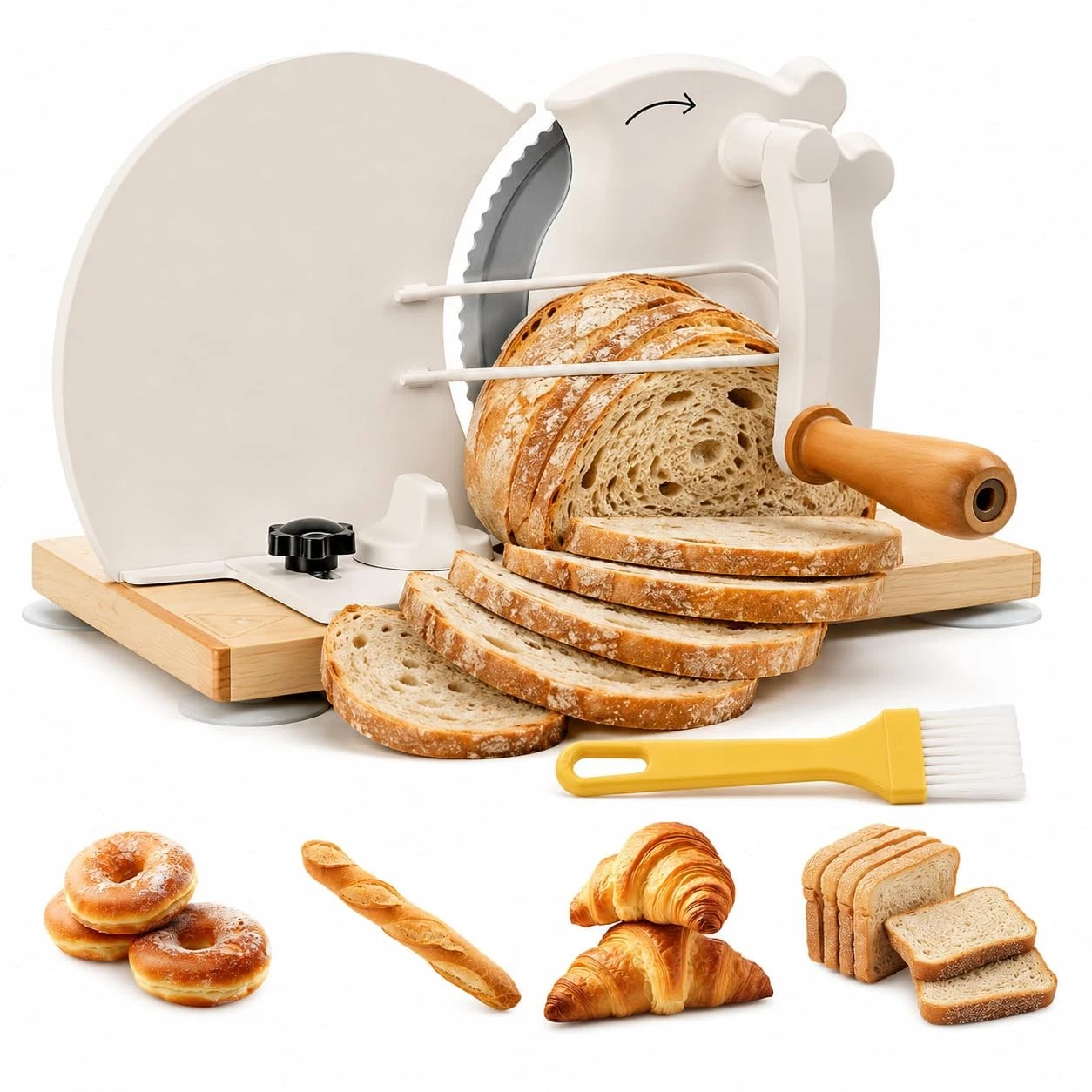 New Upgrade Manual Bread Slicer for Homemade Sourdough Bread,Adjustable Thick...