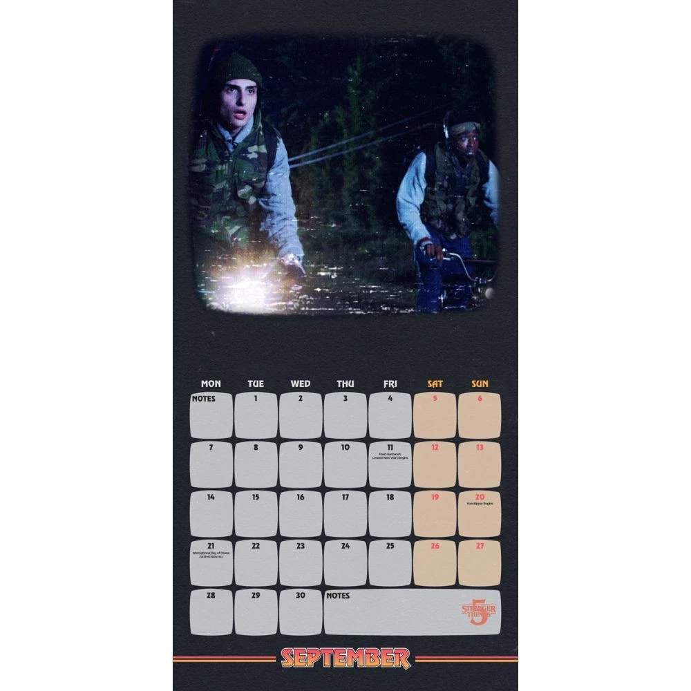 2026 Stranger Things Season 5 Square Wall Calendar Vertical Monthly Calendar