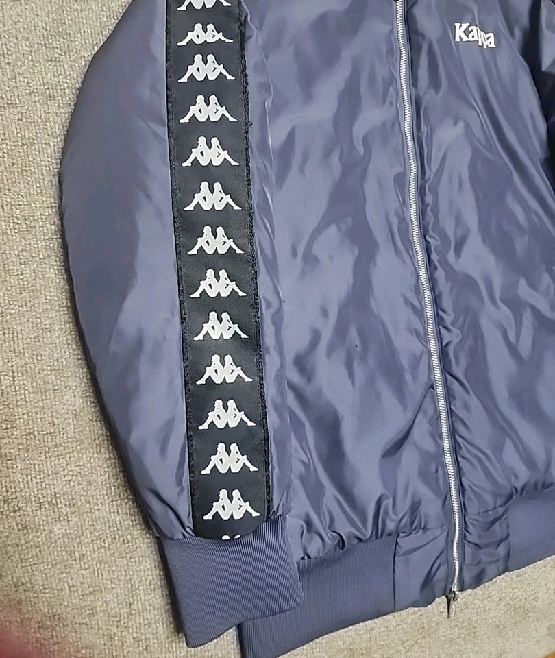 Kappa Mens Bomber Jacket Size Small In Blue - Image 3 of 4