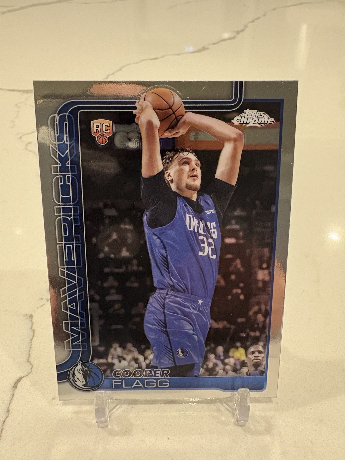 2025-26 Topps Chrome Basketball Cooper Flagg Base Rookie RC #251 Mavs