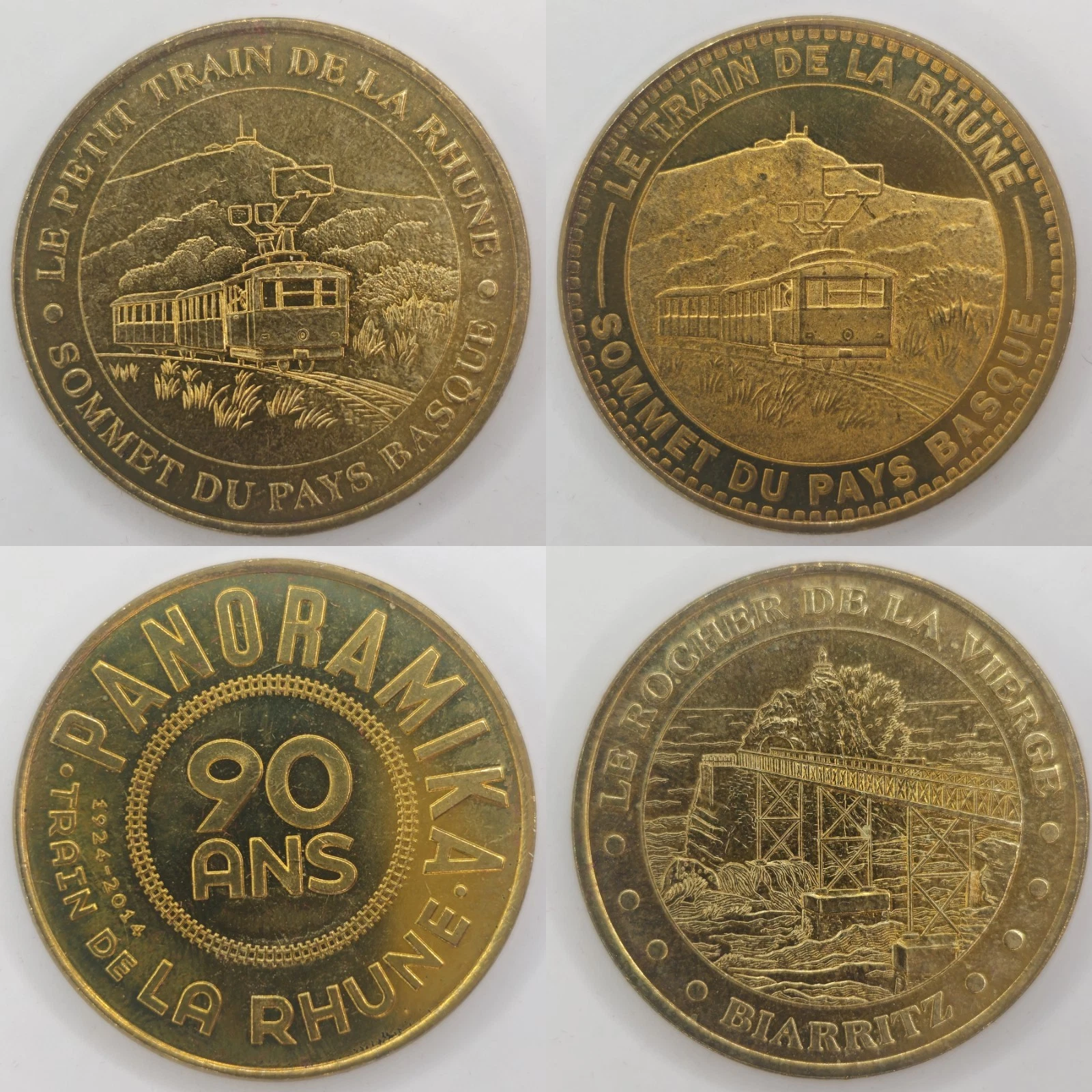 Pyrénées-Atlantiques 64 - Lot Jetons Touristiques Médailles Monnaie de Paris