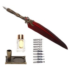 Vintage Feather Pen Set For Elegant Writing Suit NEW