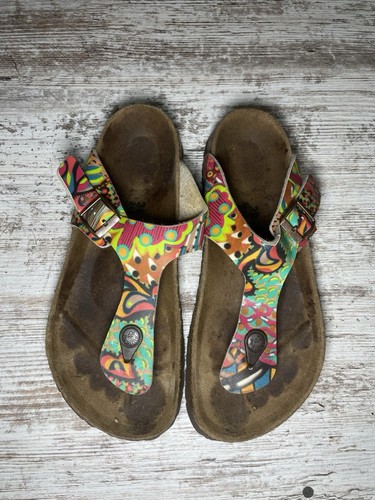 Papillio by Birkenstock “Gizeh” (38/7) Sandals Floral Birko-Flor Thongs Slides
