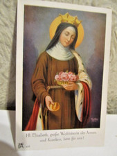 Andachtsbild Heiligenbild, Heilige Elisabeth von Thüringen 1900