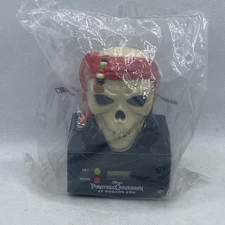 Disney's PIRATES CARIBBEAN World's End Skull Alarm Clock Mfg For Kellogg Co NIP
