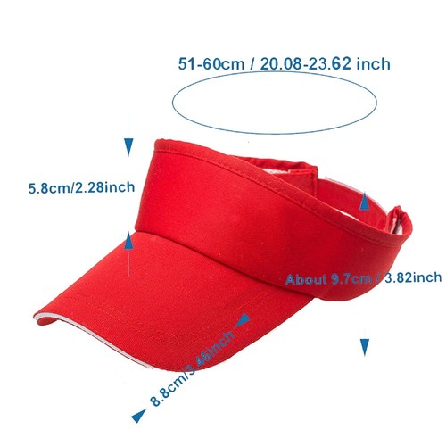 Paint New Sun Visor Cap With Peak Adjustable Strap-Sports Golf Tennis Cotton - Picture 2 of 35