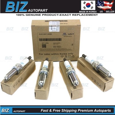  Genuine  4X Spark Plug for 2010-2021 Hyundai Kia Various Models OE# 18846-11070