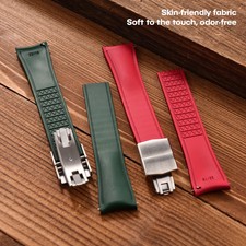 20mm 22mm Watch Band Curved CTS Strap Butterfly Buckle Unisex Waterproof Strap